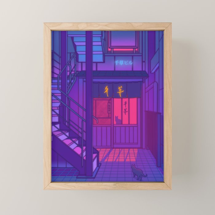 Lonely Nights Mini Art Print Gallery Image 1