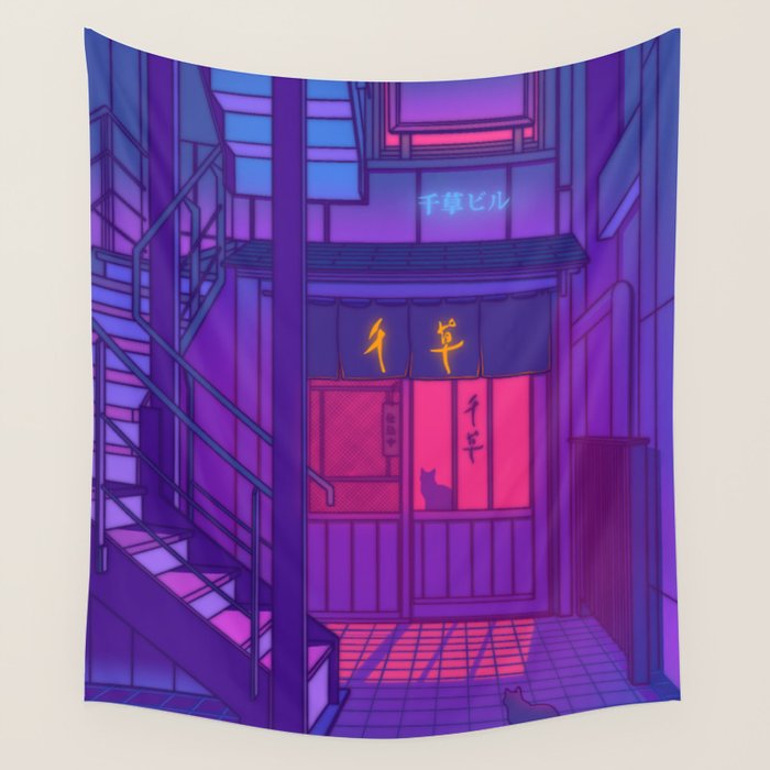 Lonely Nights Wall Tapestry Gallery Image 4