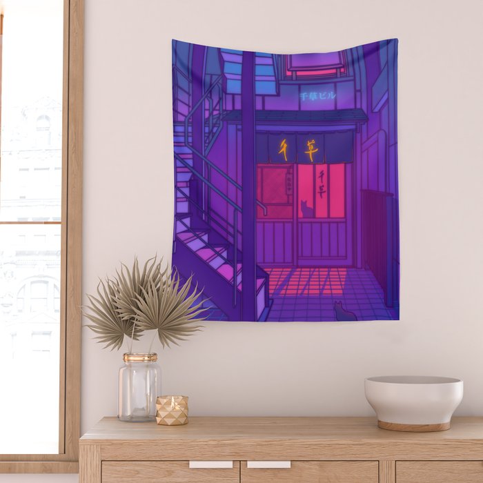 Lonely Nights Wall Tapestry Gallery Image 2