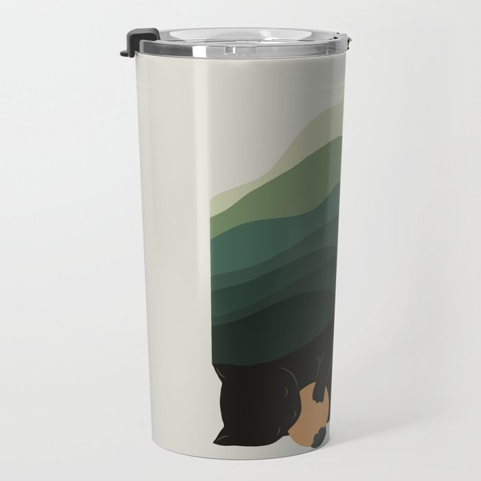 Cat Landscape 8B: Where does the Sun go? Travel Mug Gallery Image 3