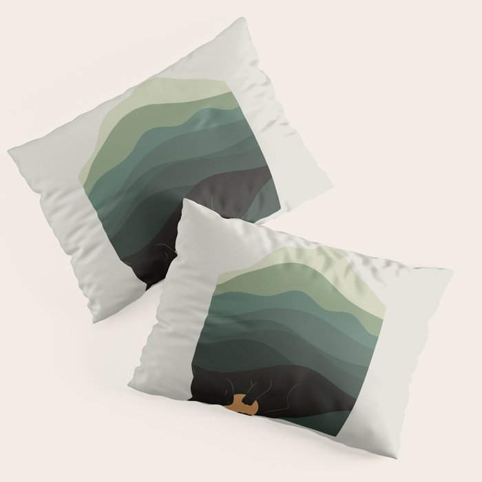 Cat Landscape 8B: Where does the Sun go? Pillow Sham Gallery Image 1