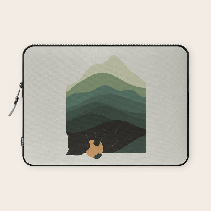 Cat Landscape 8B: Where does the Sun go? Laptop Sleeve Gallery Image 1