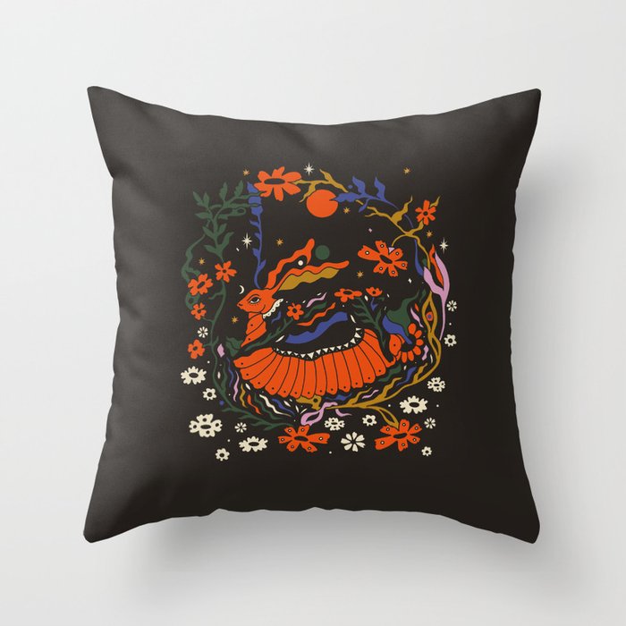 Rabbit, Rabbit Throw Pillow Gallery Image 1