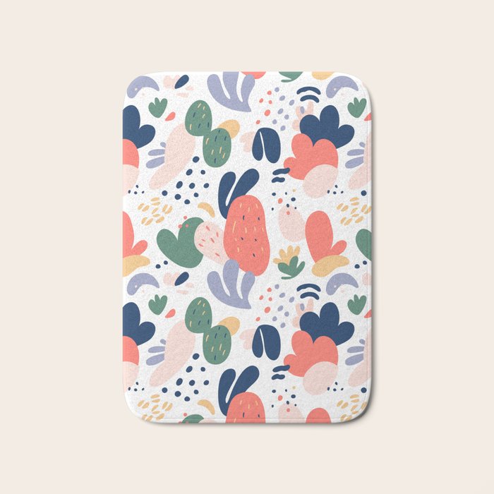 Abstract organic nature art pattern Bath Mat Gallery Image 1