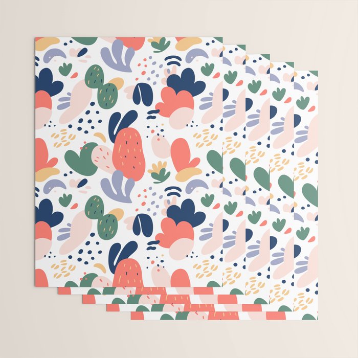 Abstract organic nature art pattern Wrapping Paper Gallery Image 3