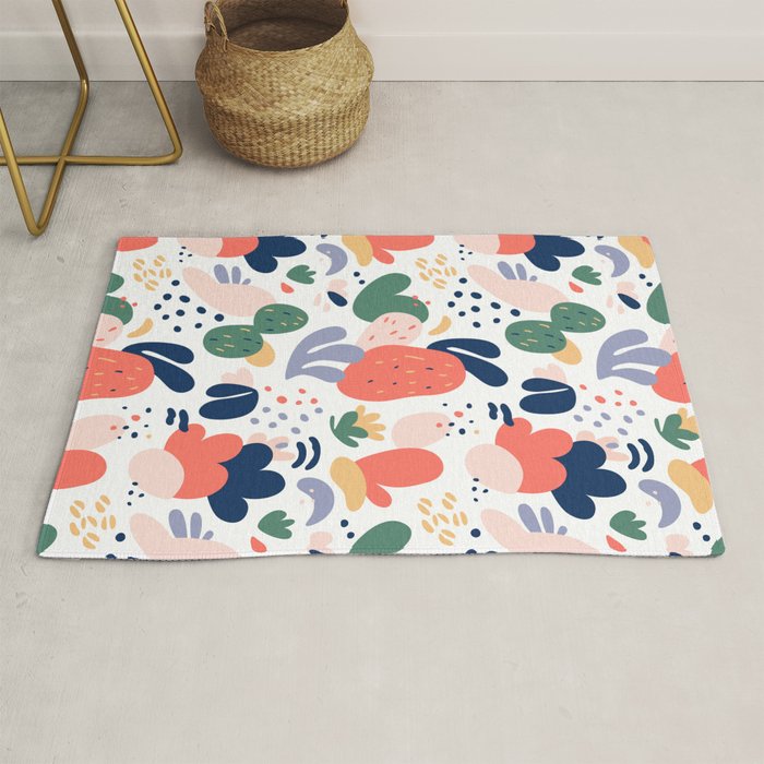 Abstract organic nature art pattern Rug Gallery Image 1