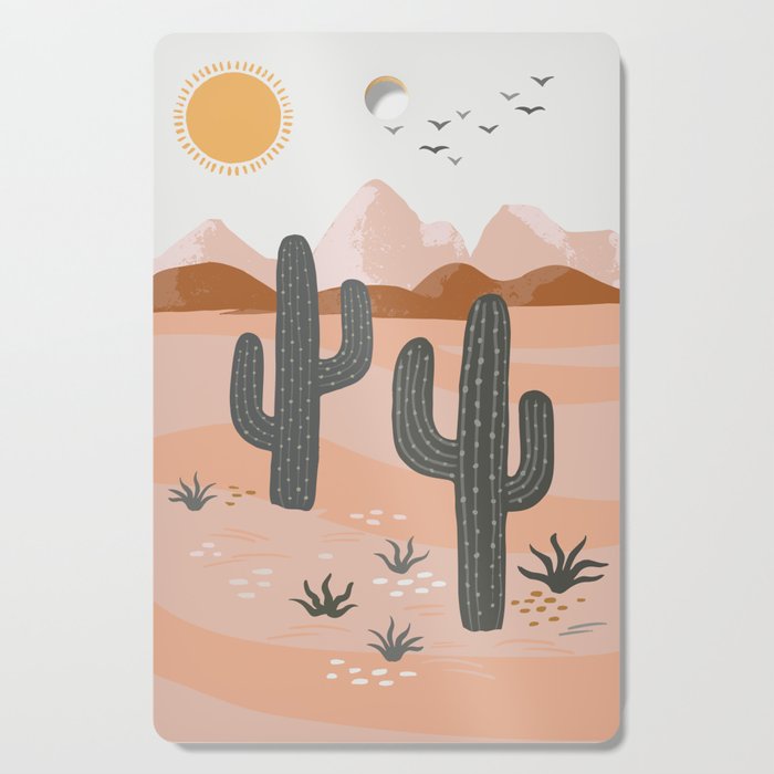 Cacti Desert Landscape Cutting Board Gallery Image 1
