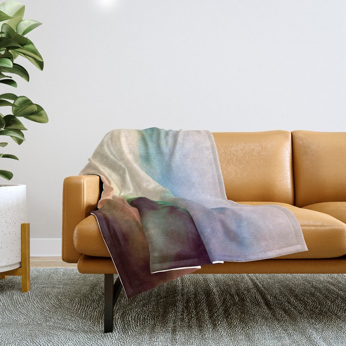 Ethereal Rainbow Clouds - Nature Photography Throw Blanket Gallery Image 1
