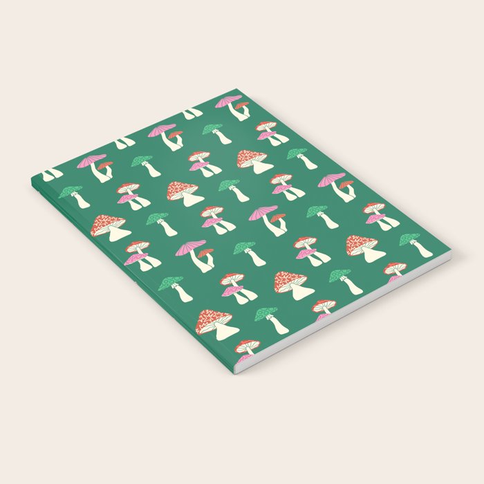 Festive Mushroom Pattern Notebook Gallery Image 2