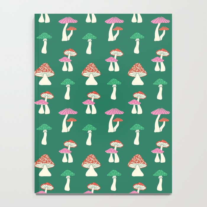 Festive Mushroom Pattern Notebook Gallery Image 4