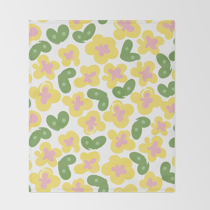 Yellow Meadow Throw Blanket Gallery Image 2