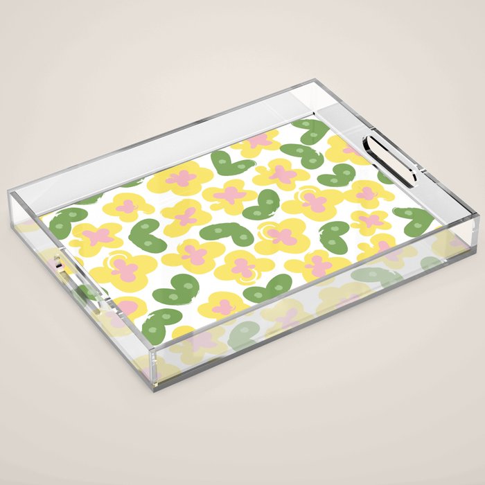 Yellow Meadow Acrylic Tray Gallery Image 1