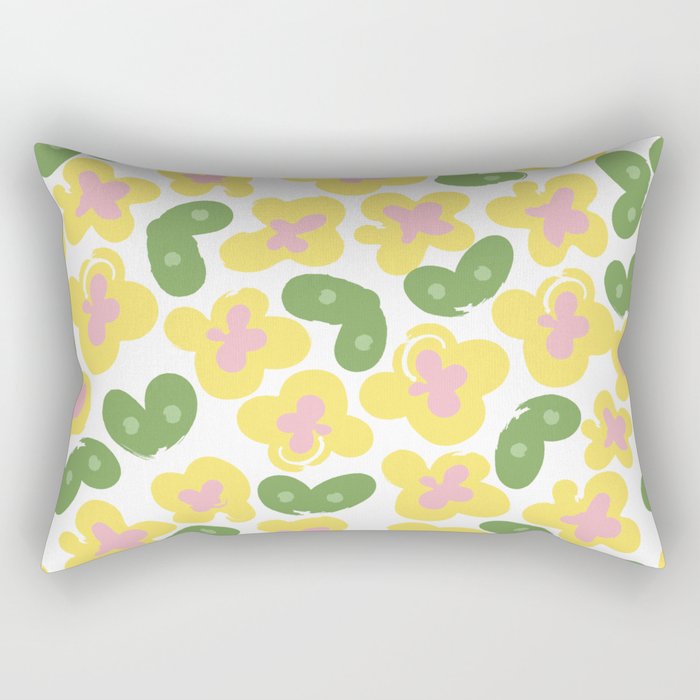 Yellow Meadow Rectangular Pillow Gallery Image 1