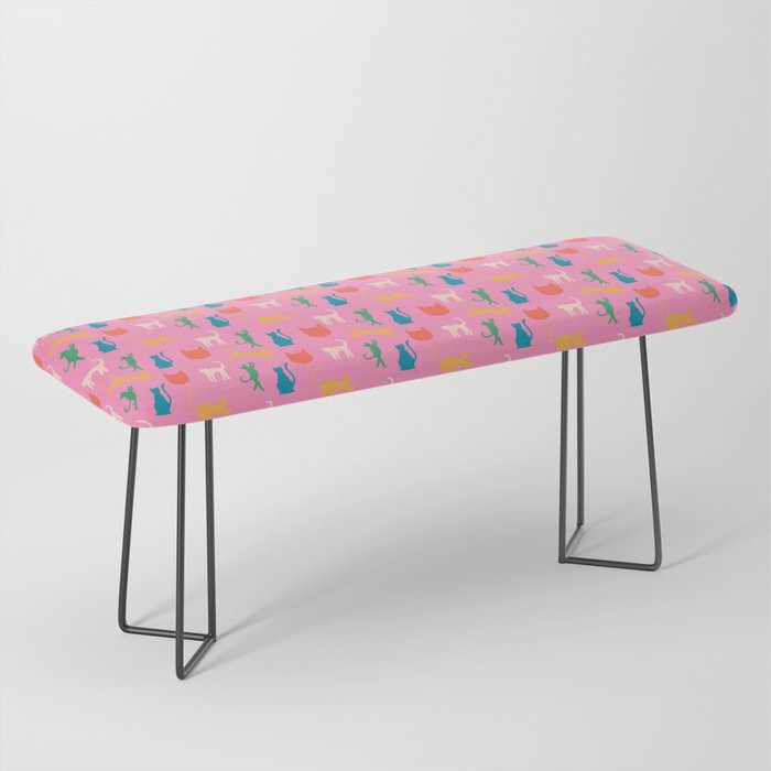 Rainbow Cats in Pencil  Bench Gallery Image 1