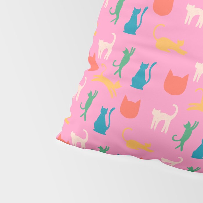 Rainbow Cats in Pencil  Pillow Sham Gallery Image 4