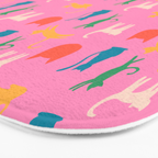 Rainbow Cats in Pencil  Bath Mat Gallery Image 3