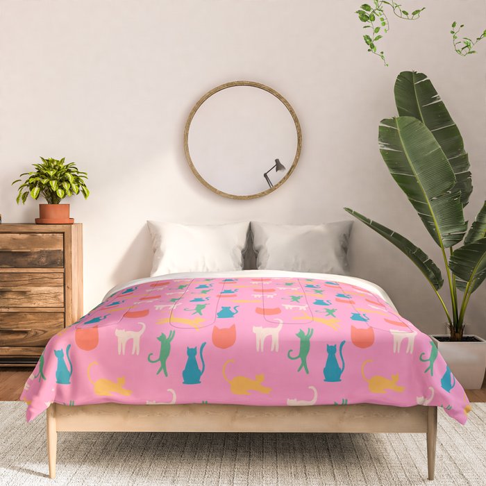 Rainbow Cats in Pencil  Comforter Gallery Image 3