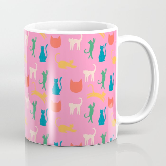 Rainbow Cats in Pencil  Coffee Mug Gallery Image 1