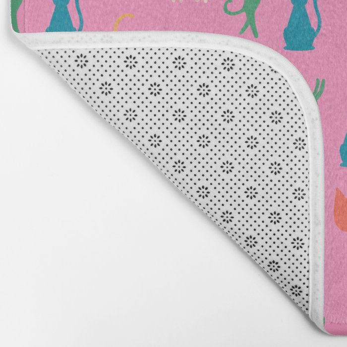 Rainbow Cats in Pencil  Bath Mat Gallery Image 2