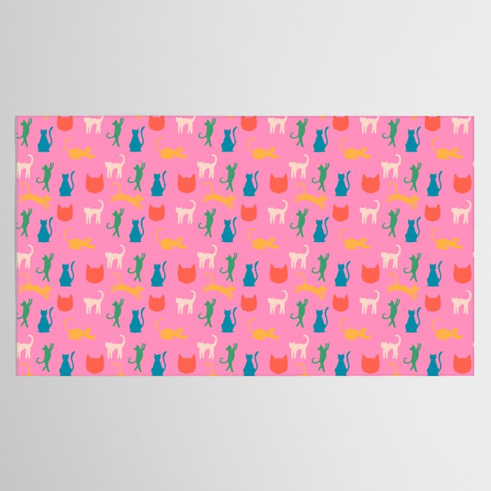 Rainbow Cats in Pencil  Tablecloth Gallery Image 2