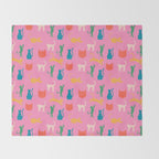 Rainbow Cats in Pencil  Throw Blanket Gallery Image 2