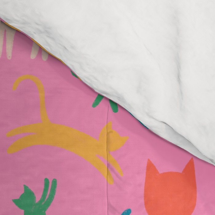 Rainbow Cats in Pencil  Comforter Gallery Image 4