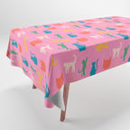 Rainbow Cats in Pencil  Tablecloth Gallery Image 1