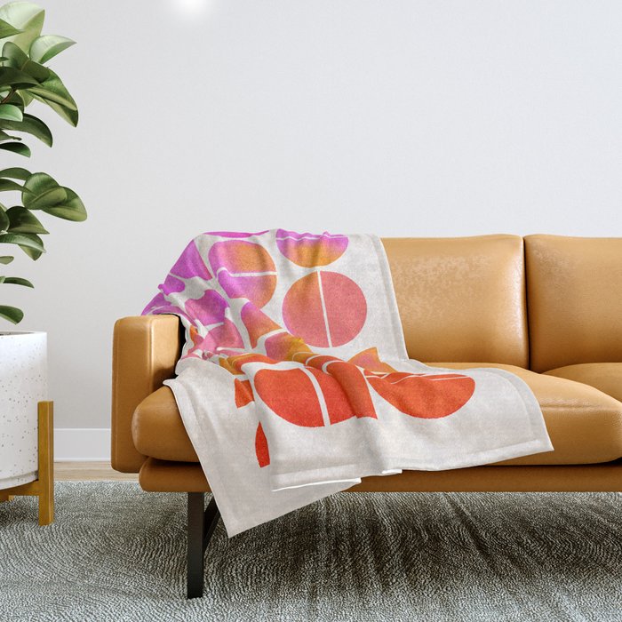 Playful, Vivid Abstract Throw Blanket Gallery Image 1