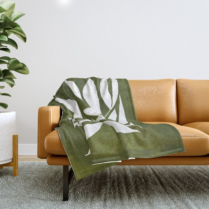 Olive Branches Throw Blanket Gallery Image 1