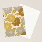 Warm Neutral Floral Pattern Stationery Card Gallery Image 2