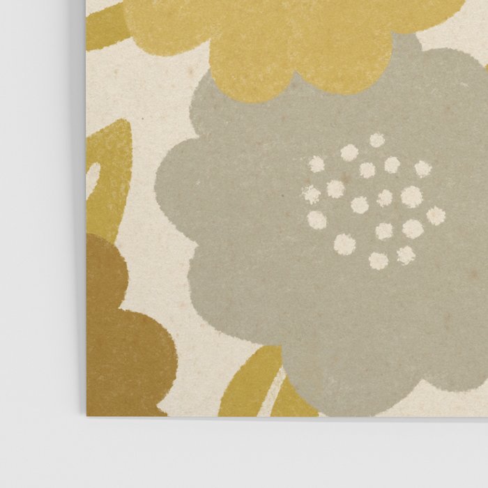 Warm Neutral Floral Pattern Poster Gallery Image 3