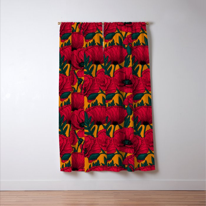 Red poppy garden    Window Curtain Gallery Image 3