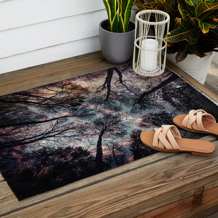 Starry Sky in the Forest Outdoor Rug Gallery Image 2