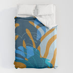 monstera mix plant minimal Duvet Cover Gallery Image 6