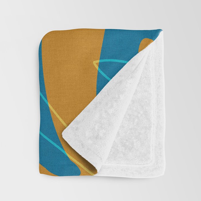 monstera mix plant minimal Throw Blanket Gallery Image 3