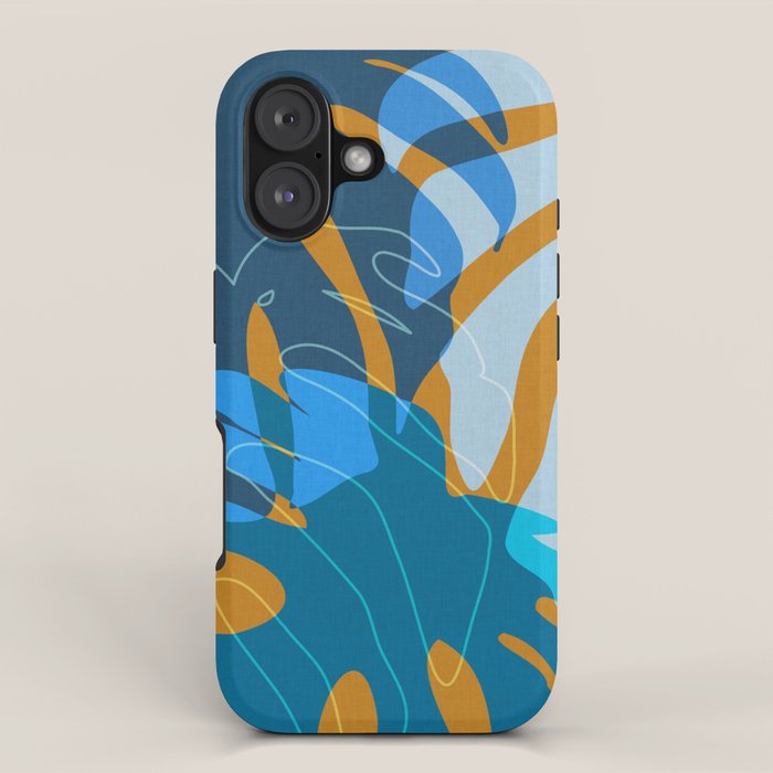 monstera mix plant minimal iPhone Case Gallery Image 1