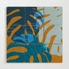 monstera mix plant minimal Wood Wall Art Gallery Image 1