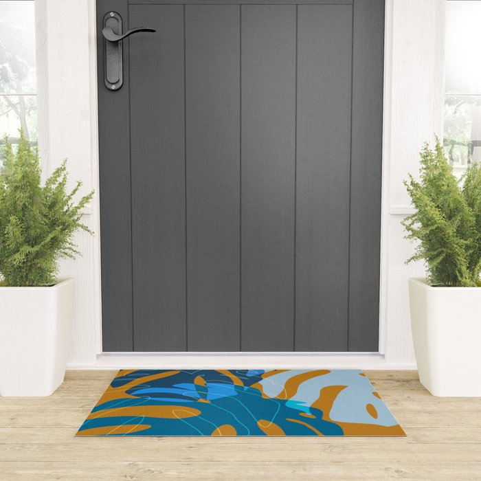 monstera mix plant minimal Welcome Mat Gallery Image 3