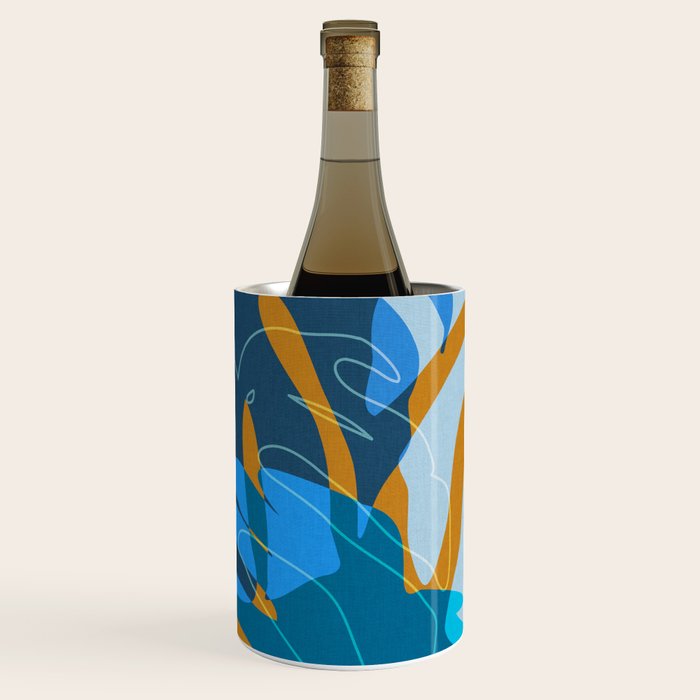 monstera mix plant minimal Wine Chiller Gallery Image 1