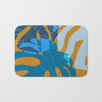 monstera mix plant minimal Bath Mat Gallery Image 1