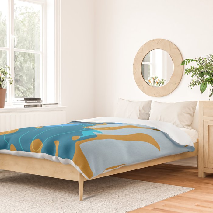 monstera mix plant minimal Duvet Cover Gallery Image 2