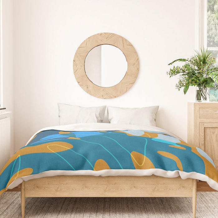 monstera mix plant minimal Duvet Cover Gallery Image 3