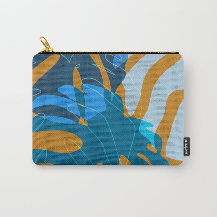 monstera mix plant minimal Carry All Pouch Gallery Image 1