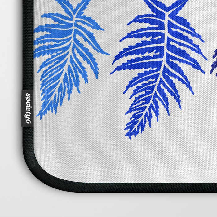 Inked Ferns - Blue Palette Laptop Sleeve Gallery Image 3