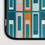 Mid Century Modern Geometric Lexington Ave Pattern in Teal Ochre Pink Laptop Sleeve Gallery Image 3