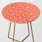 Midcentury Mod Retro Starbursts in Blush and Coral Orange  Side Table Gallery Image 2