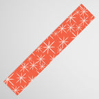 Midcentury Mod Retro Starbursts in Blush and Coral Orange  Table Runner Gallery Image 3