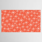 Midcentury Mod Retro Starbursts in Blush and Coral Orange  Tablecloth Gallery Image 2