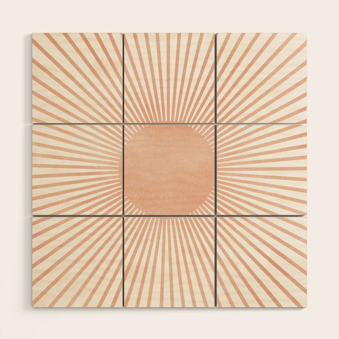 Geometry Sunshine Wood Wall Art Gallery Image 1