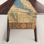 Long Island map.-Vintage Pictorial Map Table Runner Gallery Image 1